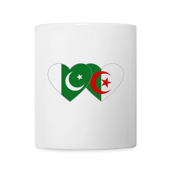 Pakistan Algerien Flagge Herz - Tasse - Weiß - Vorne