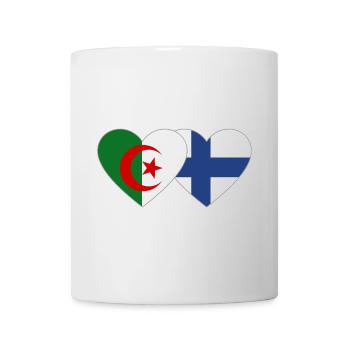 Algérie Finlande Drapeau Coeur - Mug blanc - blanc - Devant