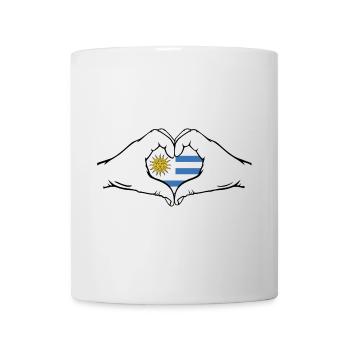 Uruguay Herzform mit Hände - Tasse - Weiß - Vorne