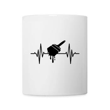 Painter's brush heart palpitations - Mug - white - Front