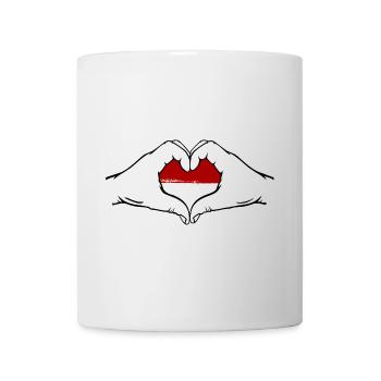 Indonesia Flag Heart Shape - Mug - white - Front