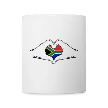 Südafrika Herzform - Tasse - Weiß - Vorne