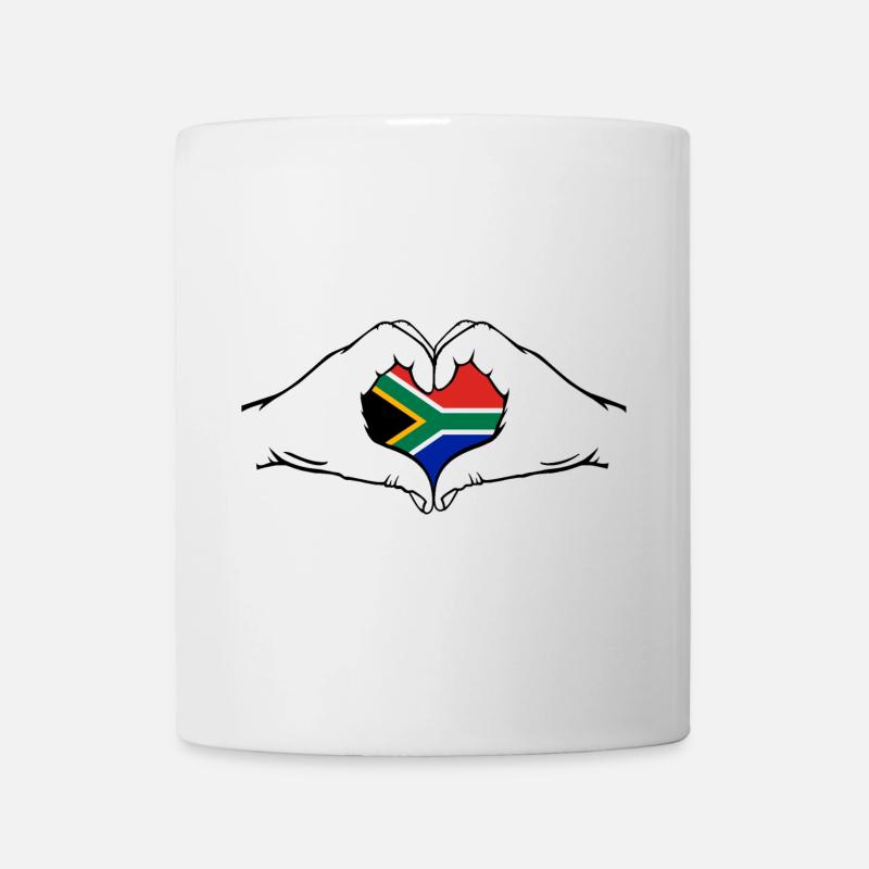 Südafrika Herzform - Tasse - Weiß
