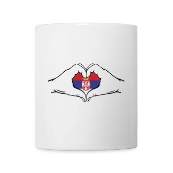 Serbia Flag Heart Shape - Mug - white - Front