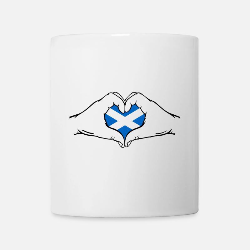 Scotland Flag Heart Shape - Mug - white