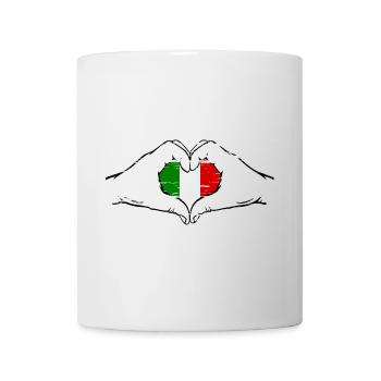 Italy flag heart shape used - Mug - white - Front