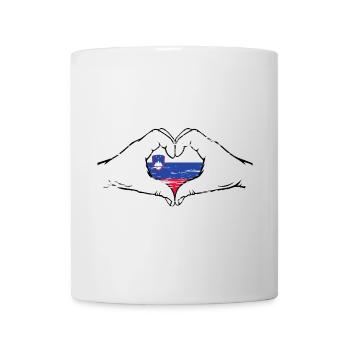 Slowenien Flagge Herzform used - Tasse - Weiß - Vorne