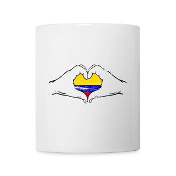 Colombia flag heart shape used - Mug - white - Front
