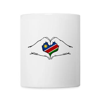 Namibia Flag Heart Shape - Mug - white - Front