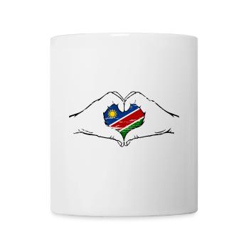 Namibia Flagge Herzform used - Tasse - Weiß - Vorne
