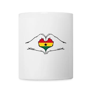 Ghana Flag Heart Shape - Mug - white - Front