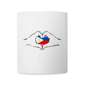 Philippinen Flagge Herzform used - Tasse - Weiß - Vorne