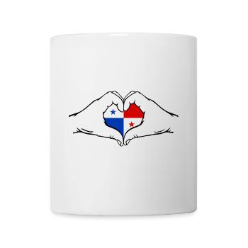 Drapeau du Panama en forme de coeur - Mug blanc - blanc - Devant