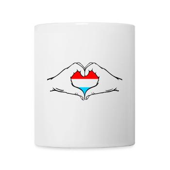 Drapeau du Luxembourg en forme de coeur - Mug blanc - blanc - Devant