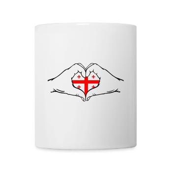 Drapeau de Géorgie en forme de coeur - Mug blanc - blanc - Devant