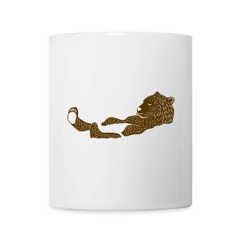 Lion Relaxation Silhouette Design - Mug - white - Front