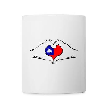 Drapeau de Taïwan en forme de coeur - Mug blanc - blanc - Devant