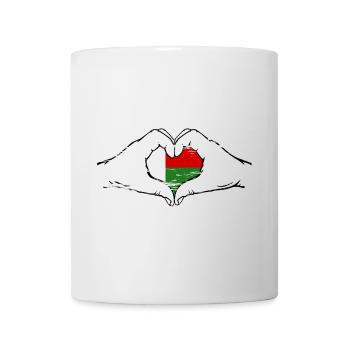 Madagascar flag heart shape used - Mug - white - Front