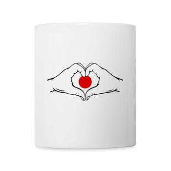 Japan Flag Heart Shape - Mug - white - Front