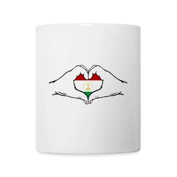 Tajikistan Flag Heart Shape - Mug - white - Front