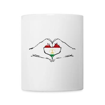 Tajikistan flag heart shape used - Mug - white - Front