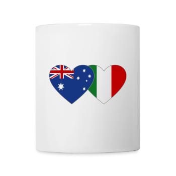 Australia Italy Flag Heart - Mug - white - Front