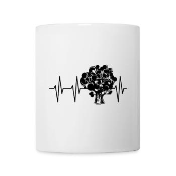 Herzschlag Puls Baum Wald Illustration Logo icon - Tasse - Weiß - Vorne