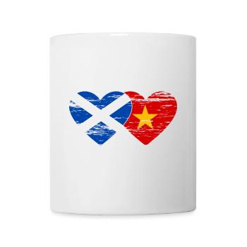 Scotland Vietnam Flag Heart Used - Mug - white - Front