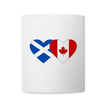 Scotland Canada Flag Heart - Mug - white - Front