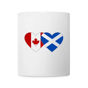 Kanada Schottland Flagge Herz - Tasse - Weiß - Vorne