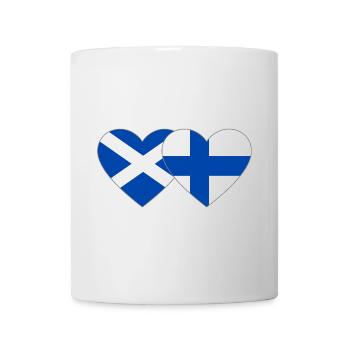 Ecosse Finlande Drapeau Coeur - Mug blanc - blanc - Devant