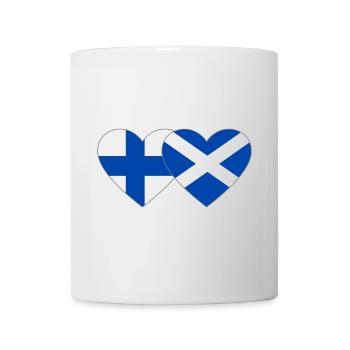 Finnland Schottland Flagge Herz - Tasse - Weiß - Vorne
