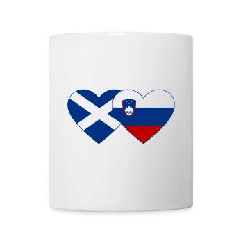 Schottland Slowenien Flagge Herz - Tasse - Weiß - Vorne