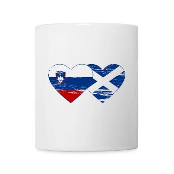 Slovenia Scotland Flag Heart Used - Mug - white - Front