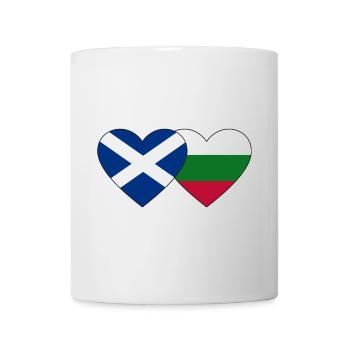 Scotland Bulgaria Flag Heart - Mug - white - Front