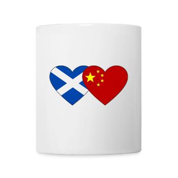 Scotland China Flag Heart - Mug - white - Front