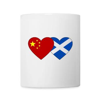 Scotland China Flag Heart - Mug - white - Front