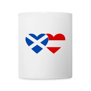Scotland Austria Flag Heart - Mug - white - Front