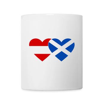 Austria Scotland Flag Heart - Mug - white - Front