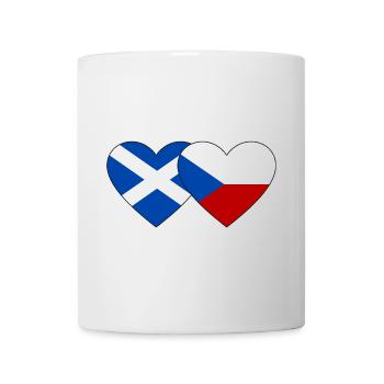 Schottland Tschechien Flagge Herz - Tasse - Weiß - Vorne