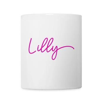 Lilly Script Pink - Tasse - Weiß - Vorne