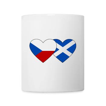 Tschechien Schottland Flagge Herz - Tasse - Weiß - Vorne