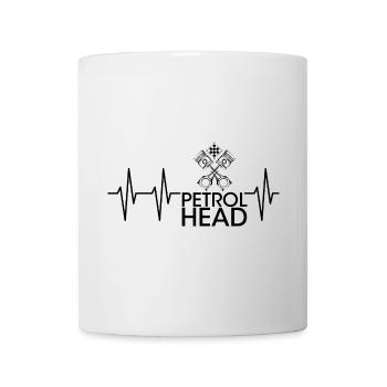 petrol head puls Herzschlag Autos Tuning Motor - Tasse - Weiß - Vorne