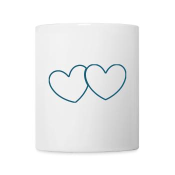 Cadeau de la Saint-Valentin à cœur bleu - Mug blanc - blanc - Devant