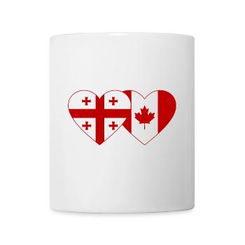 Coeur de drapeau de Géorgie Canada - Mug blanc - blanc - Devant