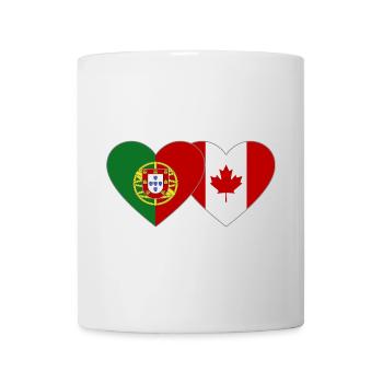 Coeur de drapeau du Portugal Canada - Mug blanc - blanc - Devant