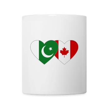 Coeur de drapeau du Pakistan Canada - Mug blanc - blanc - Devant