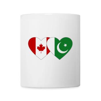 Canada Pakistan flag heart - Mug - white - Front