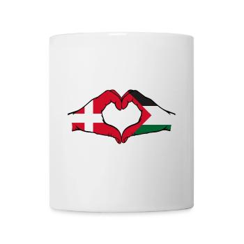 Dänemark Palästina Herzform mit Hände - Tasse - Weiß - Vorne