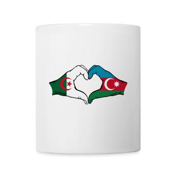 Algerien AserbaidschanHerzform mit Hände - Tasse - Weiß - Vorne